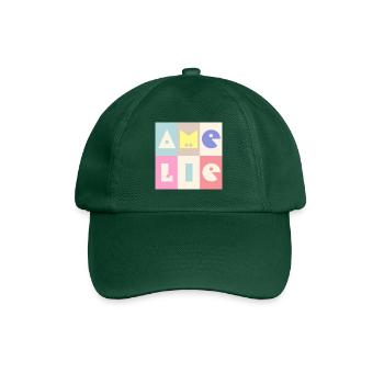 Amelie Name Baby Girl Colorful - Baseball Cap - bottle green - Front
