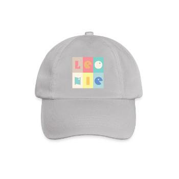 Leonie Baby Mädchenname bunt - Baseballkappe - Grau - Vorne