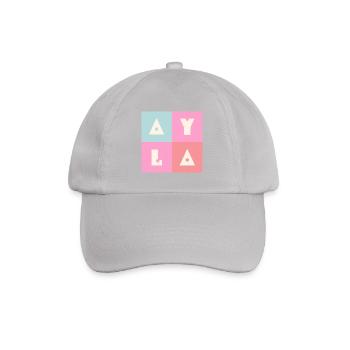 Ayla Baby Name Mädchen pink - Baseballkappe - Grau - Vorne