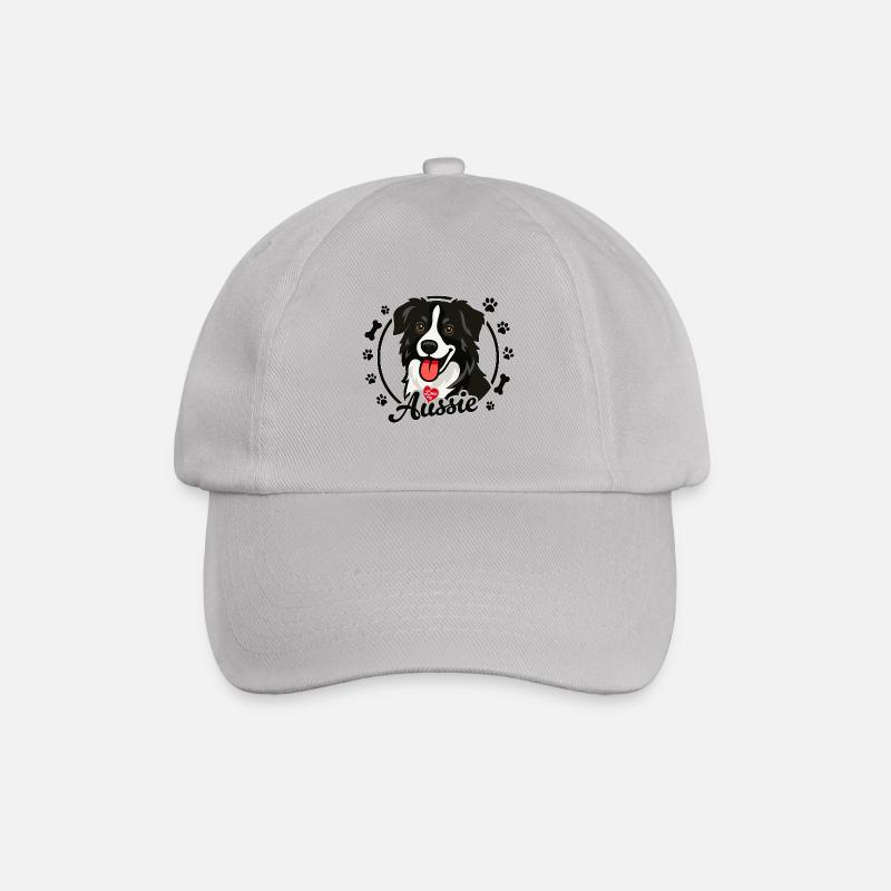 Love my Aussie (Australian shepherd) – Black bi - Baseballkappe - Grau