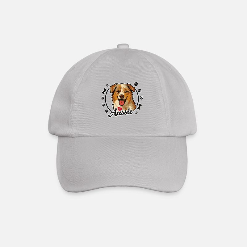 Love my Aussie (Australian shepherd) – Red tri - Baseballkappe - Grau