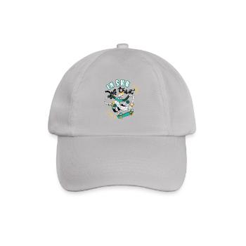 zombie skate skateboard skateboard religion geek fun - Baseball Cap - grey - Front