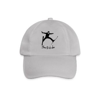 born to ski alive schwarz - Baseballkappe - Grau - Vorne