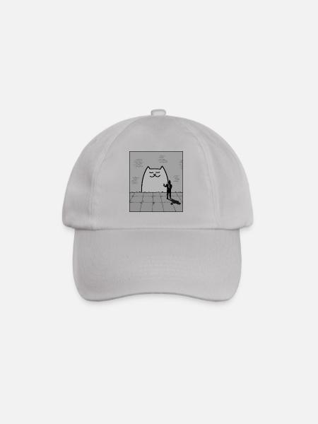 Schläfrige Katze - Baseballkappe - Grau