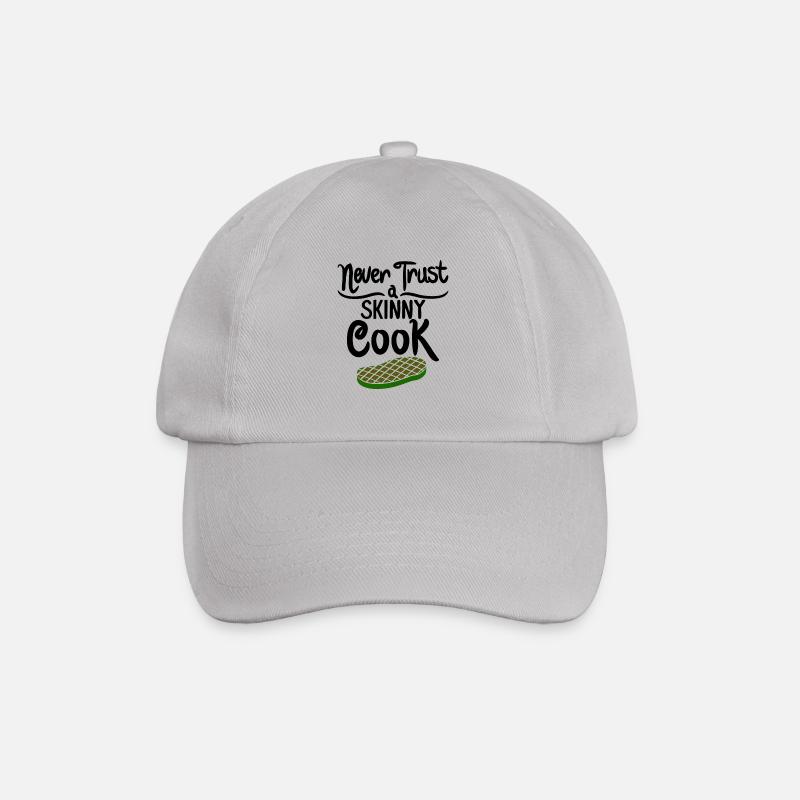 Do not trust a skinny cook - gift - Baseball Cap - grey