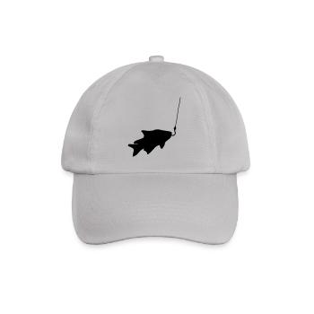 caught fish fishing swim sea koeder fish - Baseball Cap - grey - Front