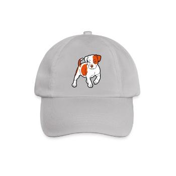 Orangener Hund Cartoon Muster - Baseballkappe - Grau - Vorne