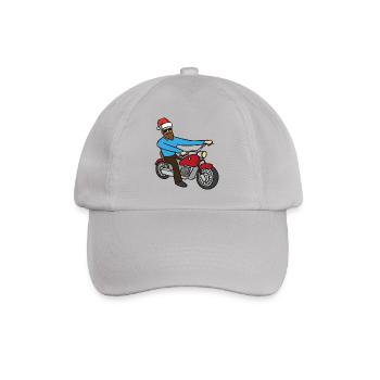 Motorradfahrer Weihnachten - Baseballkappe - Grau - Vorne