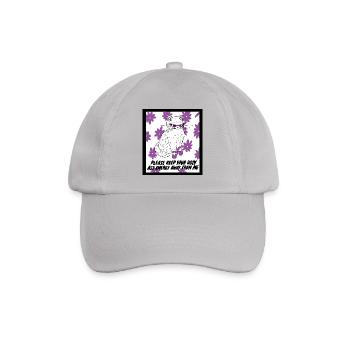 Feministisches Katzen-Statement No Negative Vibes - Baseballkappe - Grau - Vorne