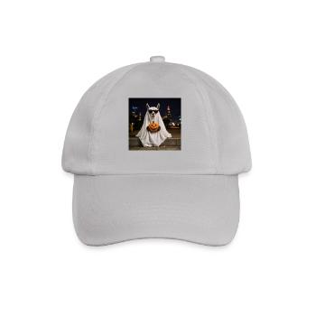 Funny Halloween Llama with Pumpkin T-Shirt Pullover Hoodie - Baseball Cap - grey - Front