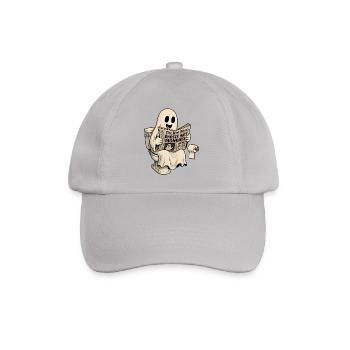 Ghost Hates Montage Halloween Humor T-Shirt Decal - Baseball Cap - grey - Front
