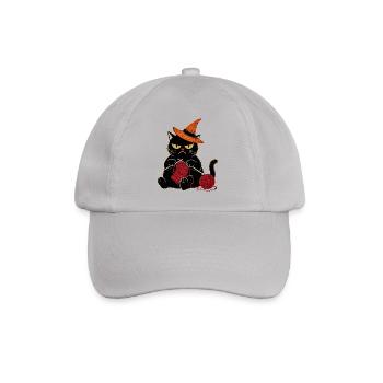 Halloween grumpy  Katze für Katzenliebhaber - Baseball Cap - grey - Front