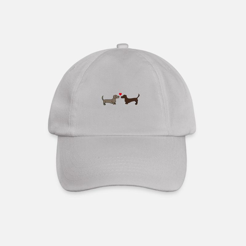 deux teckels s’embrassant , idée cadeau, poster - Casquette classique - bruyère
