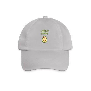 I love avocado shirt gift with hearts - Baseball Cap - grey - Front