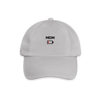 MOM Low Battery Energy T-Shirt BLACK LABELED - Baseball Cap - grey - Front