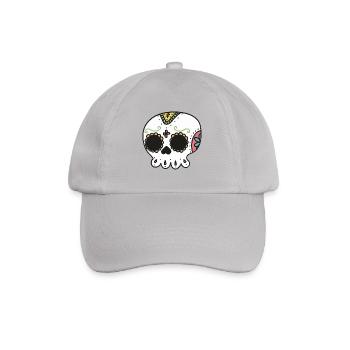 Skull - Baseball Cap - grey - Front