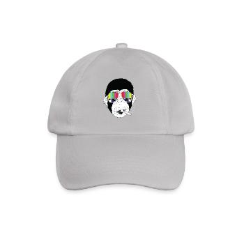 Affe - Gorilla - Zigarette - Sonnenbrille - Baseballkappe - Grau - Vorne