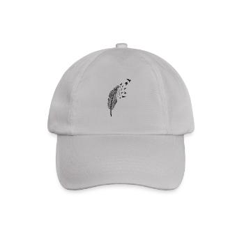 Feather and bird - Baseball Cap - grey - Front