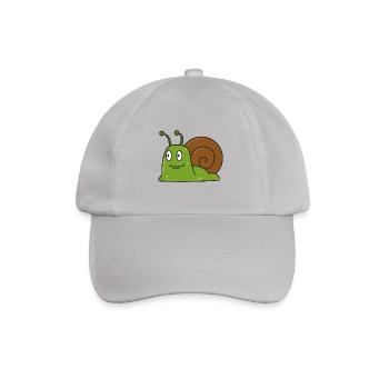Snail gift comic snails animal nature child - Baseball Cap - grey - Front