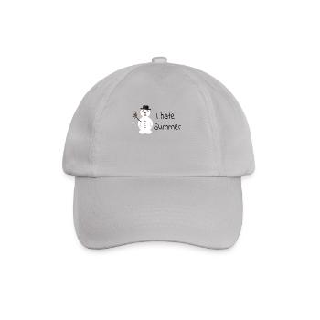 I hate the summer, melting snowman - Baseball Cap - grey - Front