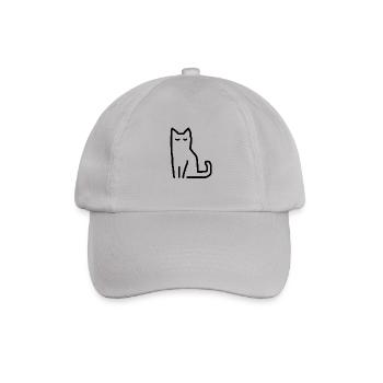 Cat gift idea - Baseball Cap - grey - Front