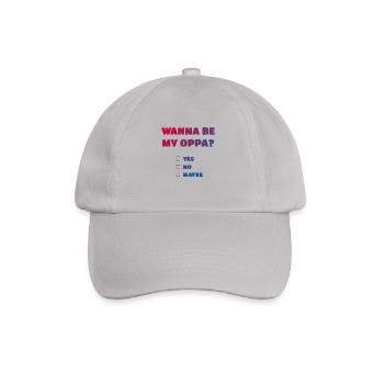 Wanna be my Oppa - Baseballkappe - Grau - Vorne
