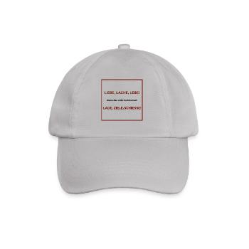 Liebe, Lache, Lebe! Spruch Shirt Geschenkidee - Baseballkappe - Grau - Vorne