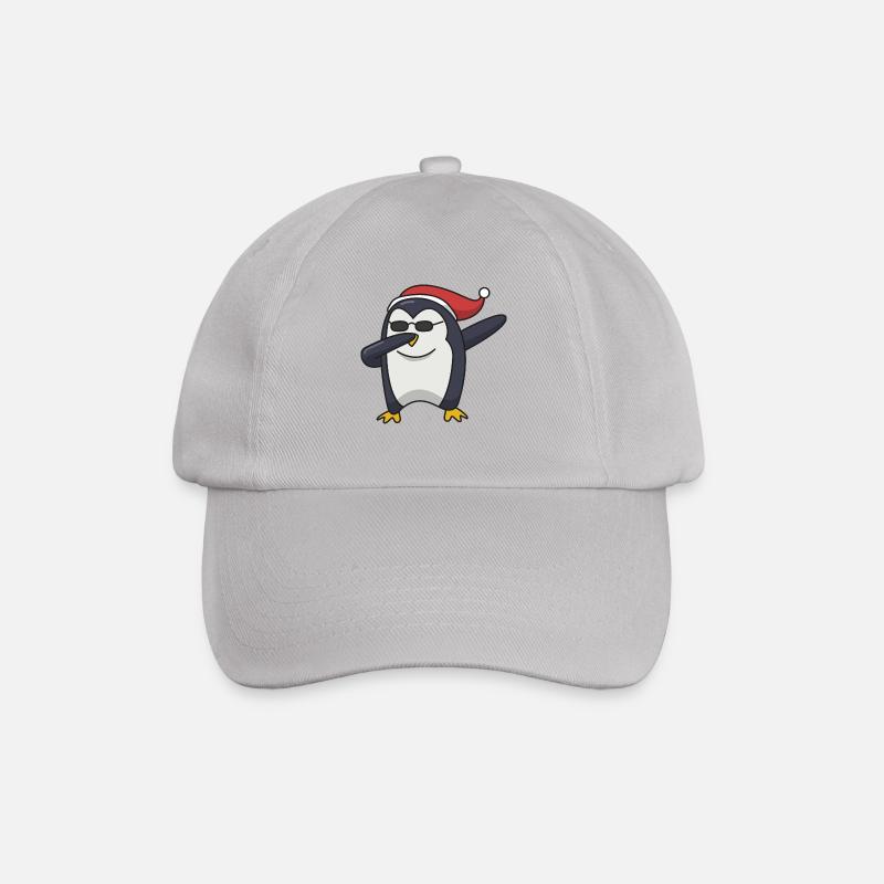 Pinguin dabbing Weihnachten Geschenk Hip Hop cool - Baseballkappe - Grau