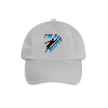 i am a keeper torwart torhueter halten fussball sc - Baseballkappe - Grau - Vorne