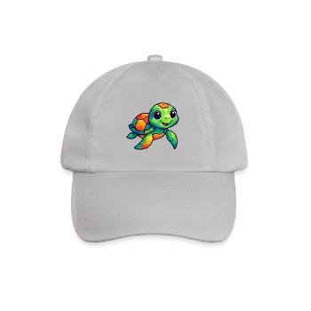 Süße Polygon Schildkröte - Baseballkappe - Grau - Vorne