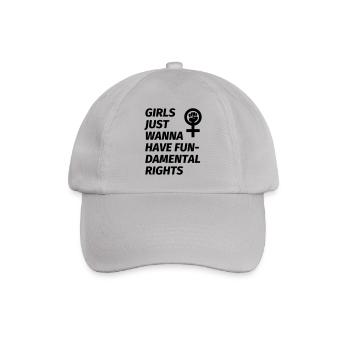 Girls just wanna to have fundamental rights - Baseballkappe - Grau - Vorne