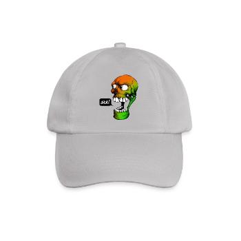 Psychedelic Skull - Baseball Cap - grey - Front