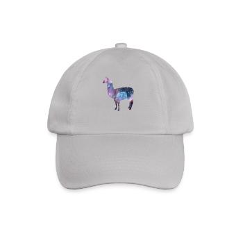 world galaxy llama - Baseball Cap - grey - Front