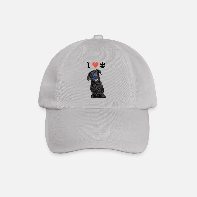 I love my Labrador - Baseball Cap - grey