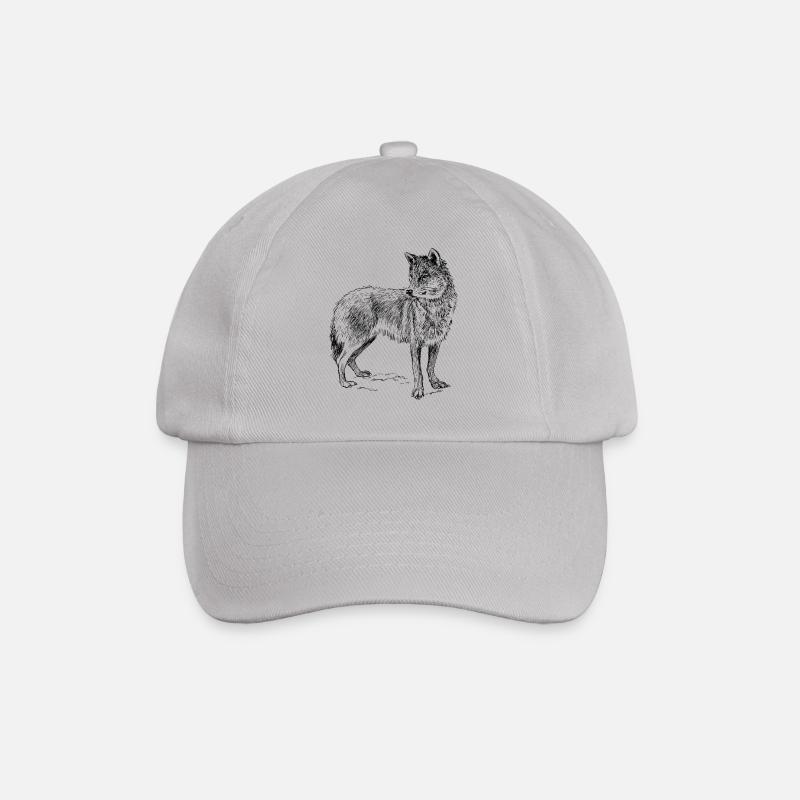 Wolf - Baseballkappe - Grau