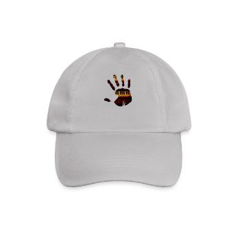 Handabdruck Klaviertastatur Shirt - Baseballkappe - Grau - Vorne