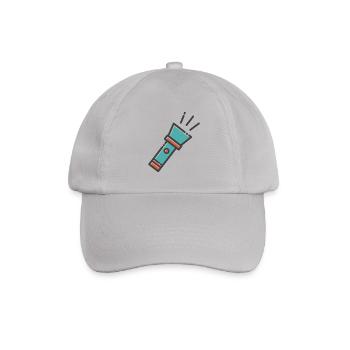 flashlight - Baseball Cap - grey - Front