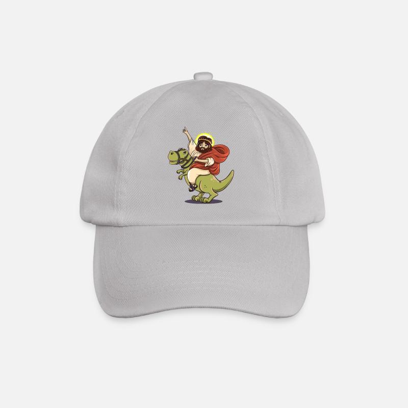 Dinosaurier Jesus lustig T-Rex Geschenk Geburt - Baseballkappe - Grau