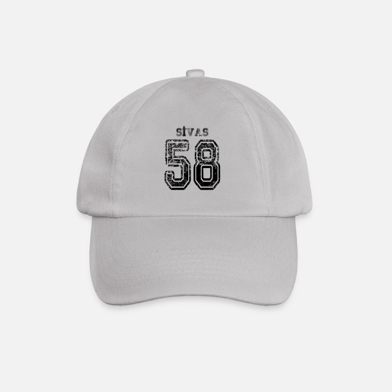 58 Sivas Türkisches Nummernschild als Geschenk - Baseballkappe - Grau