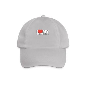 i love my boyfriend - Baseballkappe - Grau - Vorne