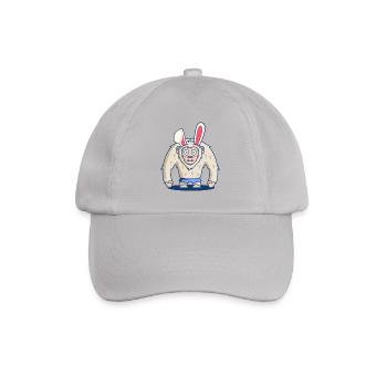 BigFoot Sasquatch Ostern Hase Geschenk T-Shirt - Baseballkappe - Grau - Vorne