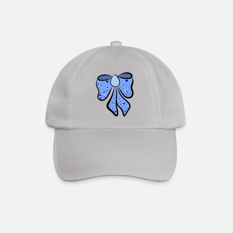 schöne blaue Schleife , Geschenkidee - Baseballkappe - Grau