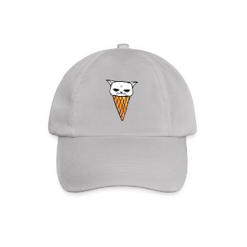 Cat Icecream - Baseballkappe - Grau - Vorne