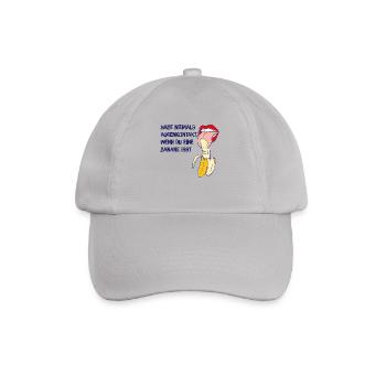 Banana Gift never make eye contact while eating - Baseball Cap - grey - Front