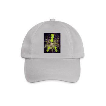 Verrückter Octopus - Baseballkappe - Grau - Vorne