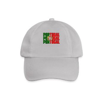 PORTUGAL in COUNTRY COLORS FLAG FLAG - Baseball Cap - grey - Front