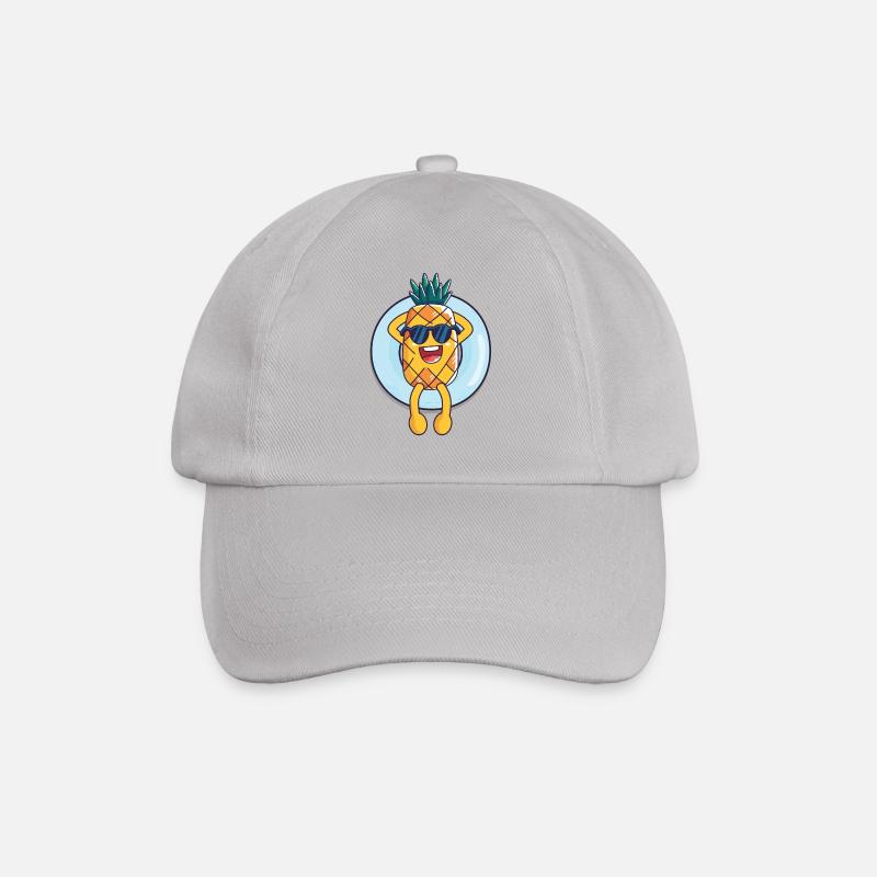 Coole Schwimmende Ananas - Baseballkappe - Grau