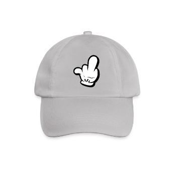 Middle finger comic style - Baseball Cap - grey - Front