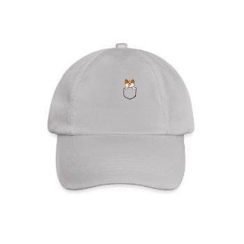 Cute Dog Pockets Shirt Corgi gift - Baseball Cap - grey - Front