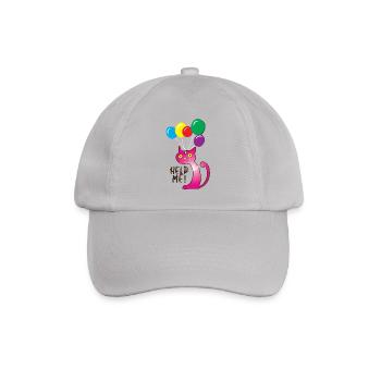 Cat Help me, Help me - Baseball Cap - grey - Front